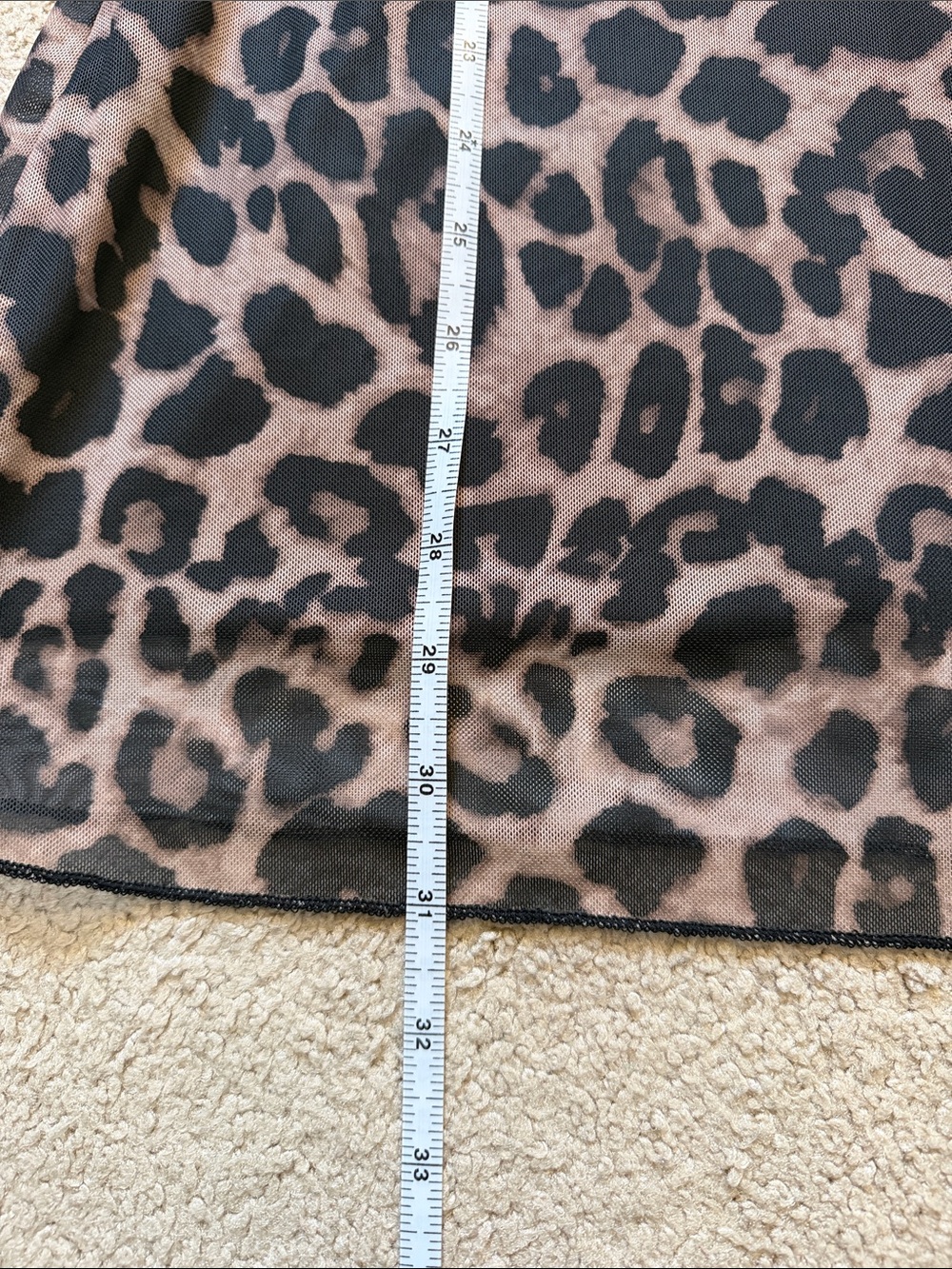Amazon Leopard Print Tie-Shoulder Mini Dress in Blush and Black - Picture 9 of 10